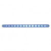 14 LED 12" Auxiliary strip Light With Bezel - Blue LED/Clear Lens