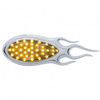 39 LED "Inferno" Auxiliary Light With Flame Bezel - Amber LED/Chrome Lens