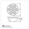 7 LED 4" Round Reflector Light Kit (Stop, Turn & Tail) - Red LED/Red Lens