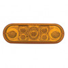 7 LED 6" Oval Reflector Turn Signal Light - Amber LED/Amber Lens