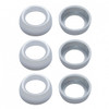Chrome Plastic Toggle Switch Nut Cover For Peterbilt (Card Of 6)