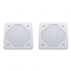 Chrome 5-5/8" Square Speaker Cover For Various Kenworth Models (Pair)
