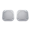 Chrome 5-1/2" Square Speaker Cover For Various Freightliner & Kenworth Models (Pair)