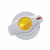 Chrome Plastic A/C Control Knob With Crystal- Amber Crystal