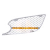 Chrome Air Intake Grille With LED Light For 2012-2021 Peterbilt 579 (Driver) - Amber LED/Clear Lens