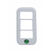 Rocker Switch Cover With 3 Openings & Green Crystal For Freightliner (3 Pack)