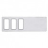 Chrome Plastic Dash Switch Panel Cover For International - 3 Openings