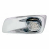 Fog Light Cover With 19 Amber LED Watermelon Light & Visor For 2007-17 KW T660- Driver -Clear Lens