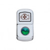 "Engine Fan" Rocker Switch Cover With Green Crystal