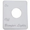 Peterbilt Stainless Switch Plate - Bumper Light