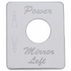 Peterbilt Stainless Switch Plate - Power Mirror (Left)