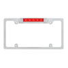 Chrome License Plate Frame With Third Brake Light -Red LED & Lens