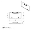 Chrome License Plate Frame With Back-Up Light - White LED/Clear Lens