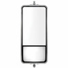 7" X 16" Stainless West Coast Mirror With Convex Lower Mirror - Heated