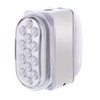 26 LED Dual Function Reflector Double Face Oval Light With SS Bracket - Amber & Red LED/Clear Lens