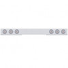 Chrome 1 Piece Rear Light Bar With Six 10 LED 4" Lights & Visors - Red LED/Clear Lens