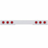 Chrome 1 Piece Rear Light Bar With Six 10 LED 4" Lights & Bezels - Red LED/Red Lens