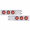 3-3/4" Bolt Pattern SS Spring Loaded Bar With 6X 36 LED 4" Lights -Red LED & Lens