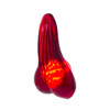 8-1/4" Tall Large Low-Hanging Rubber Balls With LED Light - Red LED