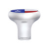 Chrome Thread-on Gearshift Knob - Texas Flag