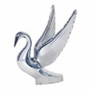 Chrome Cast Metal Swan Ornament