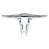 Chrome Long Horn Bull Ornament