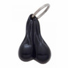 2-1/2" Small Plastic Low-Hanging Balls Novelty Key Chain - Black