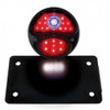 Black 1928 DUO Lamp & Blue Dot Style LED Tail Light Assembly With Horizontal Mounting Bracket