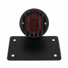 Motorcycle LED "Bobber" Style Horizontal Tail Light With Black Grille Bezel-Red Lens