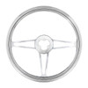 18" Chrome Aluminum "3-Spoke" Style Steering Wheel
