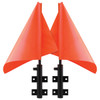 Warning Flag Holder - Black (Pair)