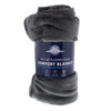 50" X 60" Flannel Fleece Comfort Blanket - Ash Black