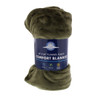 50" X 60" Flannel Fleece Comfort Blanket - Olive Green