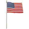 U.S.A. Flag With Wooden Post