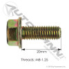 Flange Bolt Metric 8mm-1.25 X 20mm