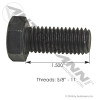 Cap Screw 5/8 -11in X 1-1/2in GR5