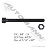 FT Center Bolt 3/8in X 4in with nut