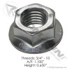 Flanged Lock Nut 3/4in-10