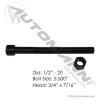 Center Bolt 1/2in X 5-1/2in
