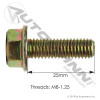 Flange Bolt Metric 8mm-1.25 X 25mm