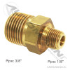 Hex Nipple 3/8NPT x 1/8NPT