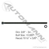 FT Center Bolt 3/8in X 10in with nut