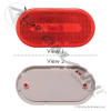 Marker Light 4in Oval Reflex Red