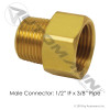 Male Connector 1/2in IF x 3/8in Pipe
