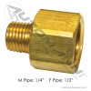 Adapter 1/4NPT Male x 1/2NPT Female