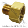 Male Connector 1/2in IF x 1/4in Pipe