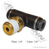 PLC Swivel Male Branch Tee 1/4 X 1/4in