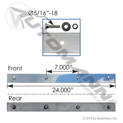 Mud Flap Top Plate SS Pair