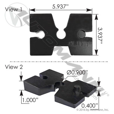 Front Axle Spacer w/Dowel Kenworth