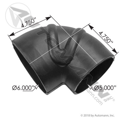 Reducer Elbow Rubber 6-5in ID
